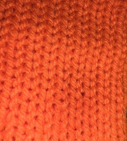 Orange Black Spider Web Knitted Wrist Cuffs - Halloween Emo Steampunk Goth
