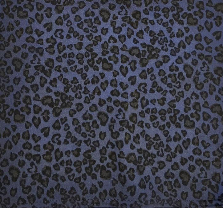 Dark Blue Leopard Print Stretch Mini Skirt – Pull On Tube Style 8 - 10 (UK)