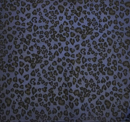 Dark Blue Leopard Print Stretch Mini Skirt – Pull On Tube Style 8 - 10 (UK)