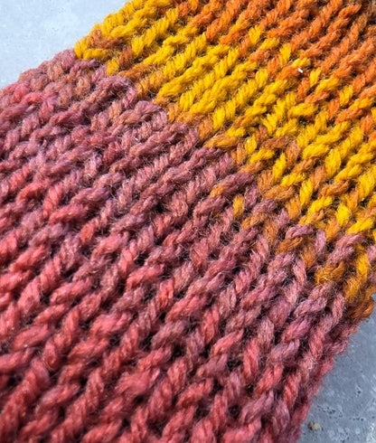 Handmade Orange Yellow Pink Knitted Wrist Cuffs Emo Steampunk Goth Victorian