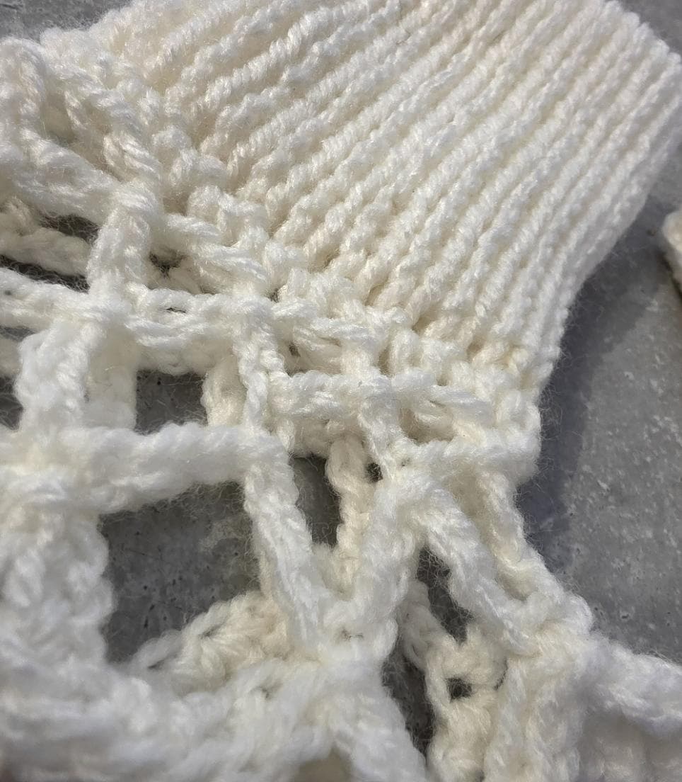 Handmade Cream Knitted Lace Wrist Cuffs | Victorian Goth Steampunk Accessories | Whitby Alternative Fashion Detachable