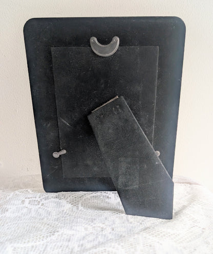 5 x7" Picture Frame Black with White Celestial Moon & Stars Design - Portrait Freestanding Home Decor
