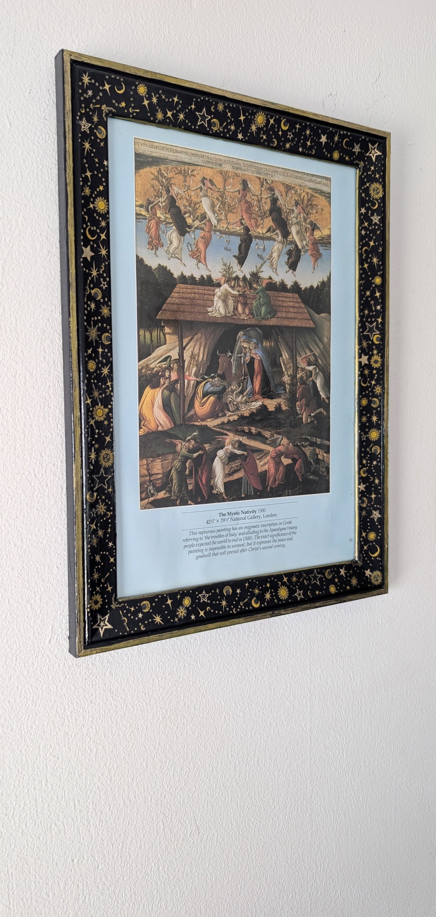 A4 8 x 12" Dark Blue & Gold Celestial Certificate/ Art Display Picture frame.