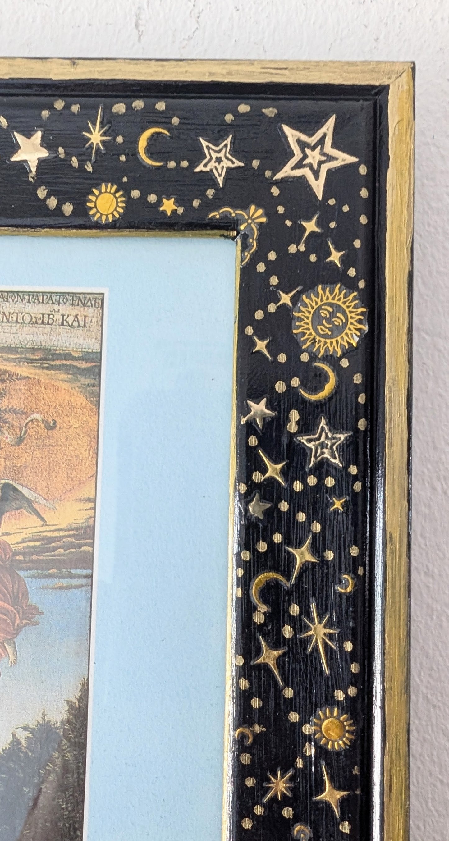 A4 8 x 12" Dark Blue & Gold Celestial Certificate/ Art Display Picture frame.