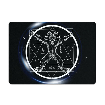 Large Black and white demon design, heatproof, tempered glass chopping board.