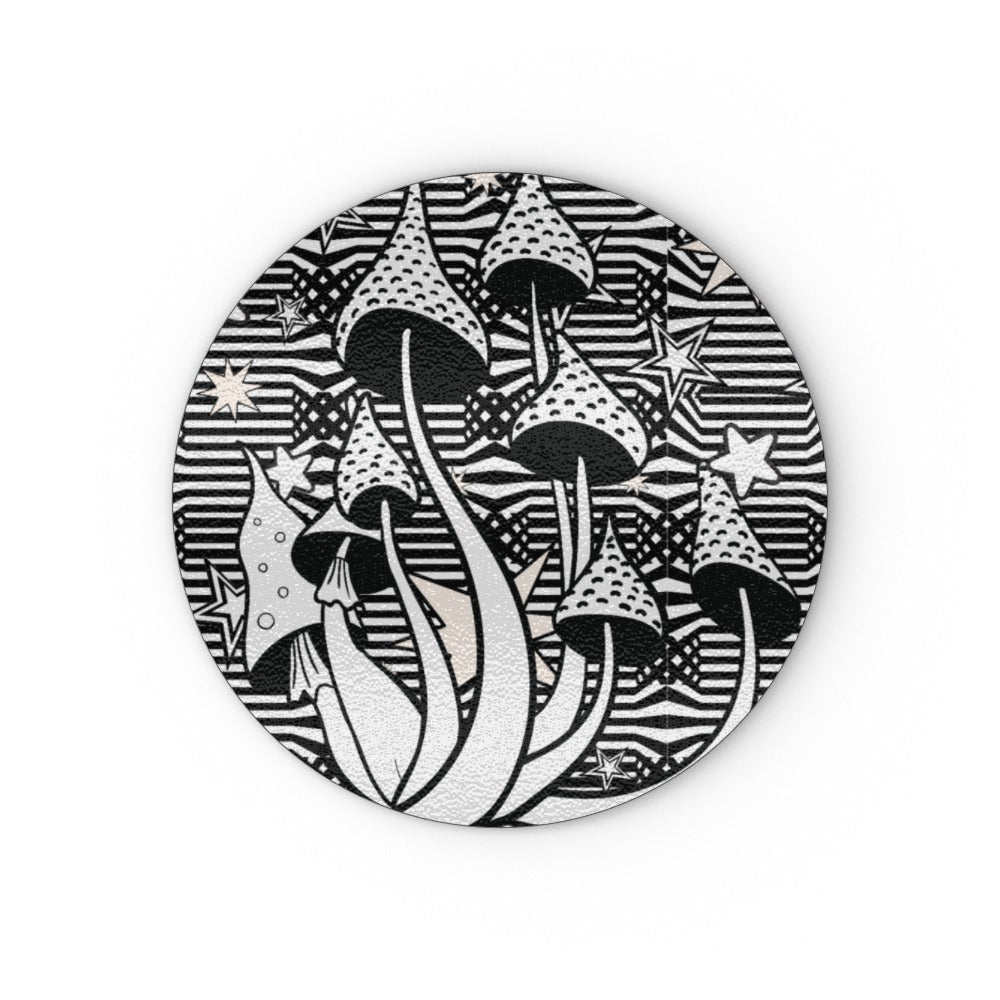 Mono Magic Shrooms and Stars Glass Chopping Board - Oh My Gothness