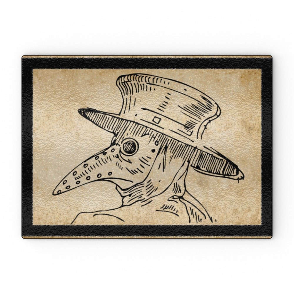 Plague Doctor Glass Chopping Board - Oh My Gothness