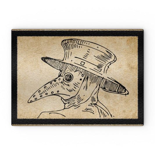 Plague Doctor Glass Chopping Board - Oh My Gothness