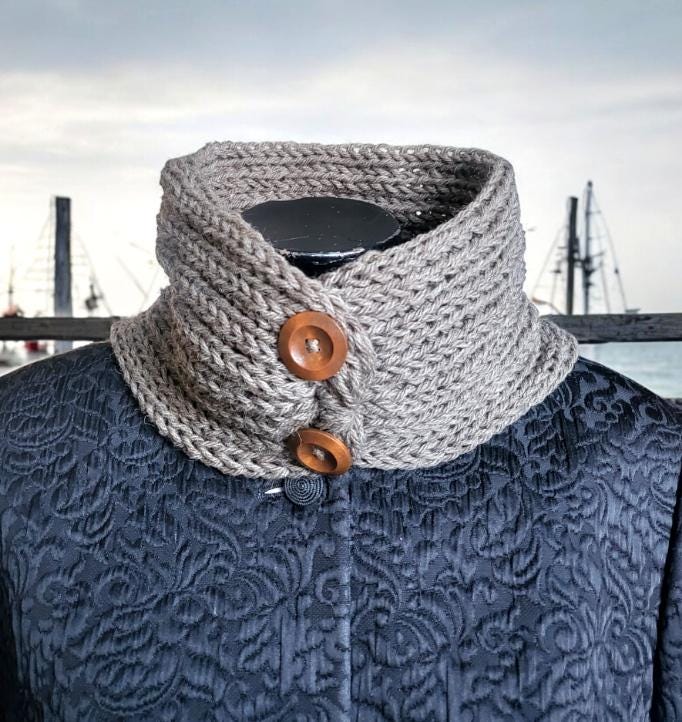 Pure Wool Light Brown Snood Neck Warmer 100% Virgin Wool Slip Over Head Autumn Winter Gift Cosy Warm Cowl Free Size SC9 - Oh My Gothness