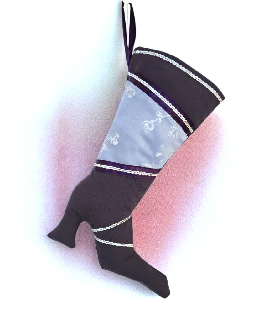 Purple Stiletto Heel Christmas Stocking, 15 Inch - Oh My Gothness