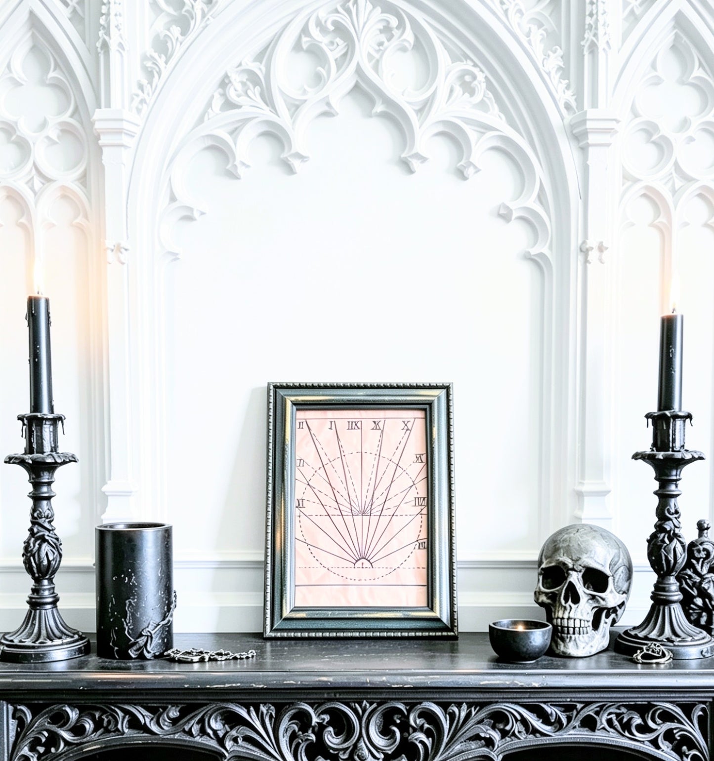 5 x 7 freestanding picture frame in green with lightly brushed gold distressed effect. Romantic Gothic home decor
