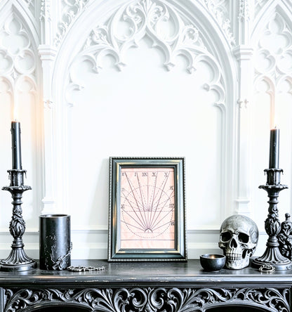 5 x 7 freestanding picture frame in green with lightly brushed gold distressed effect. Romantic Gothic home decor