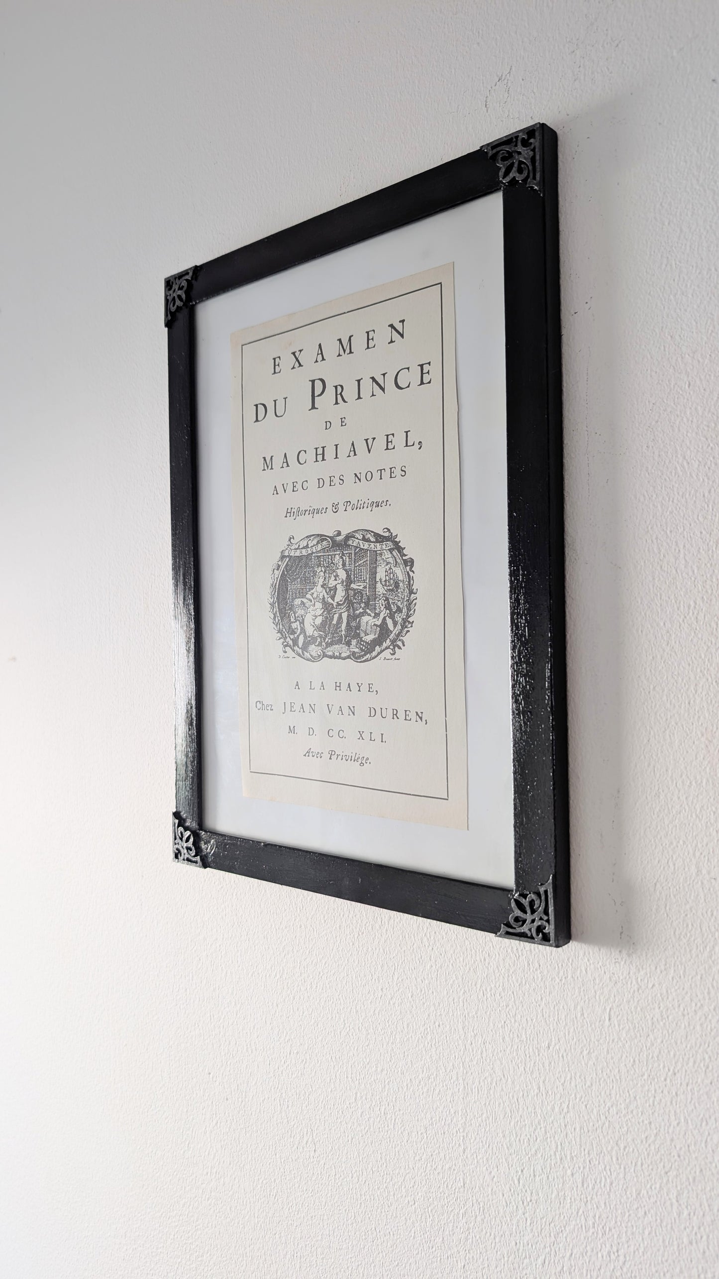 9 x 12" Certificate / Picture Frame / Art Display Black and Silver, Simple Gothic Home Decor