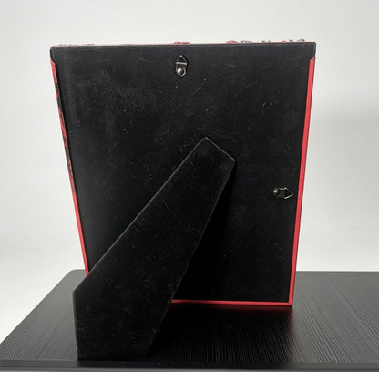10 x 8" Portrait Picture Frame Freestanding Blood Red Black Gothic Hand Embellished Gothic Horror House Decor Gift