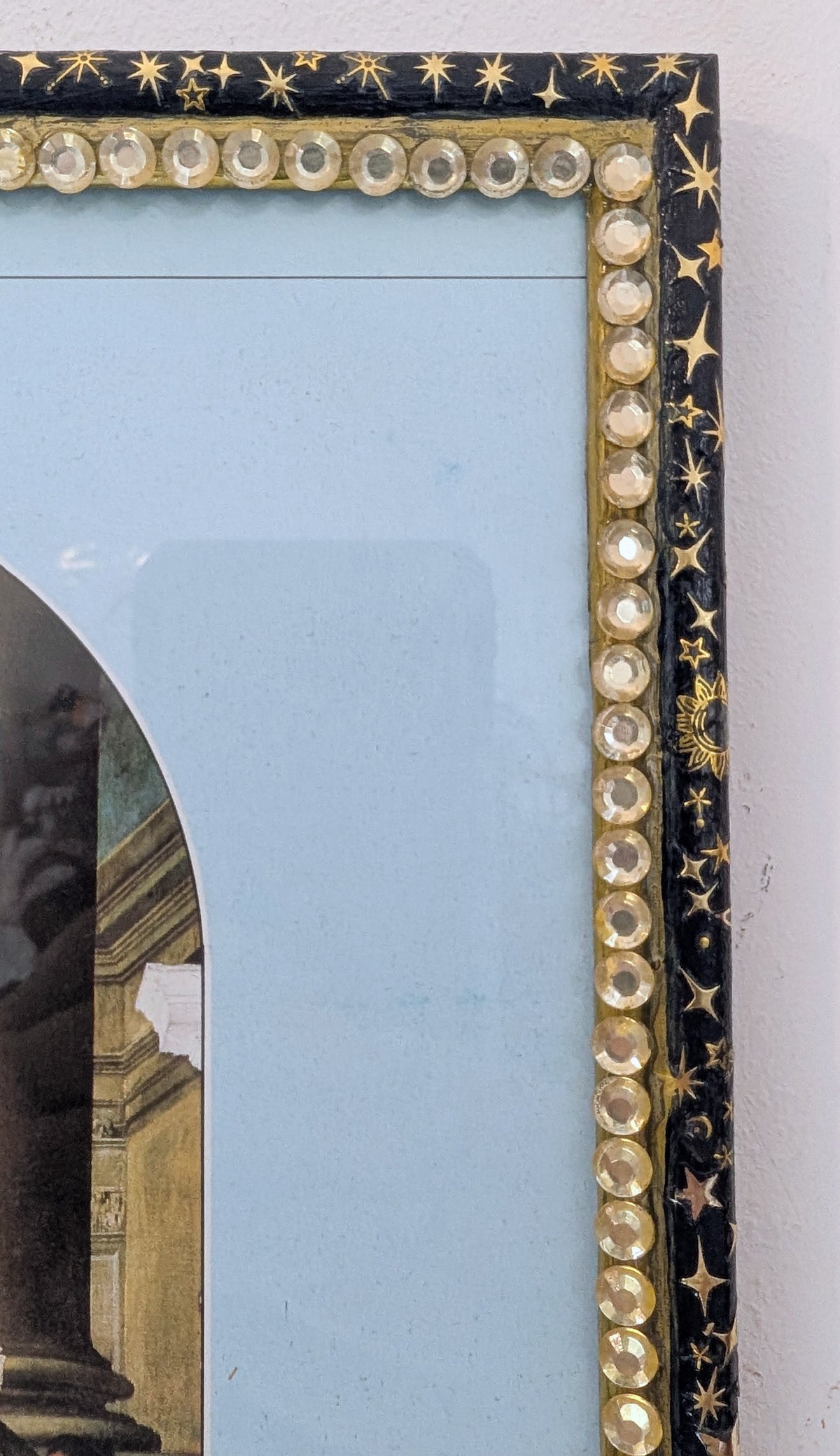 8" x 12" A4 Certificate/ Diploma Blue & Gold Celestial Display Frame. Home Decor