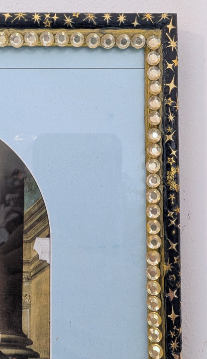 8" x 12" A4 Certificate/ Diploma Blue & Gold Celestial Display Frame. Home Decor