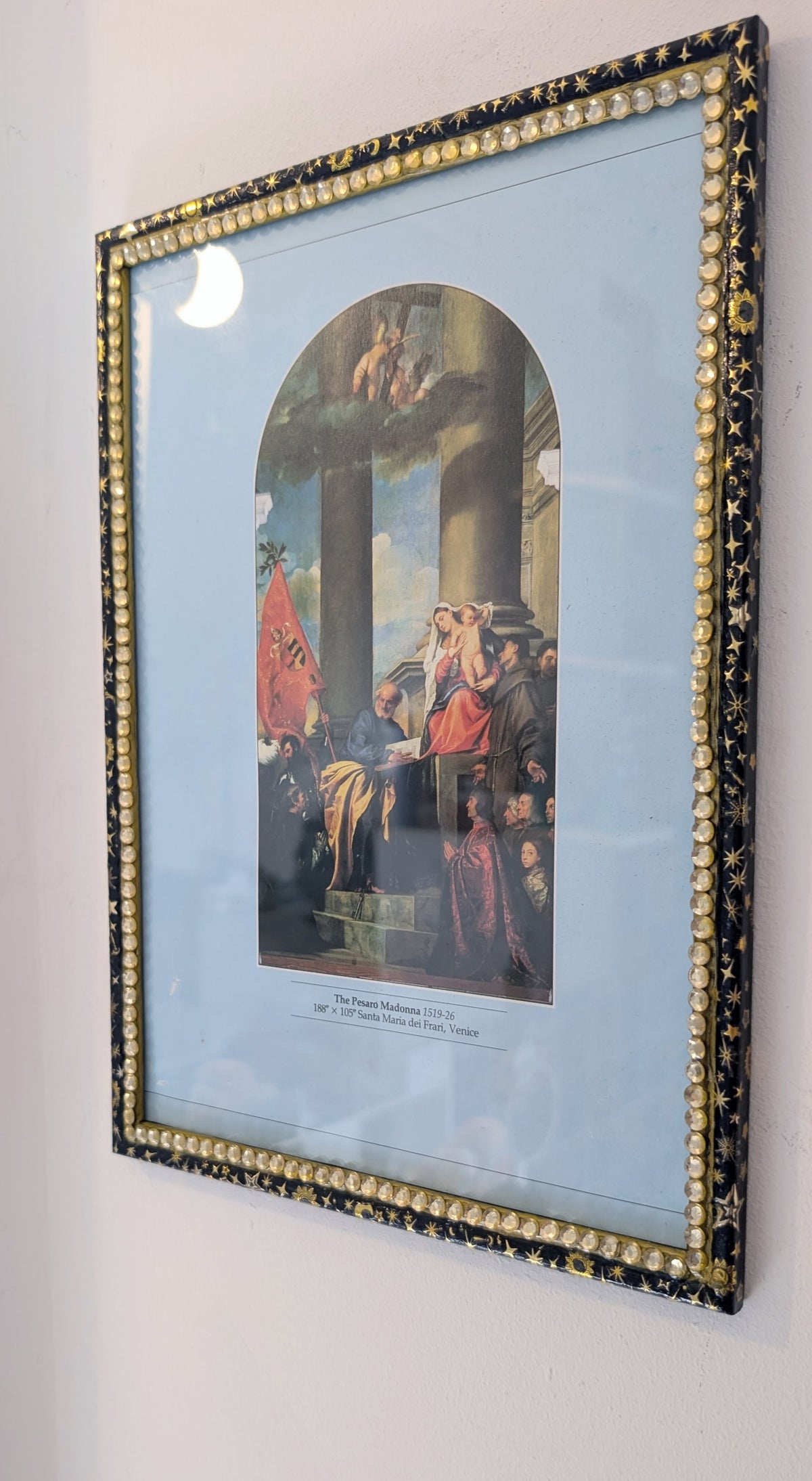 8" x 12" A4 Certificate/ Diploma Blue & Gold Celestial Display Frame. Home Decor