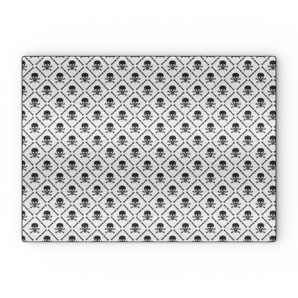 Skull and Crossbones Glass Chopping Board - Oh My Gothness