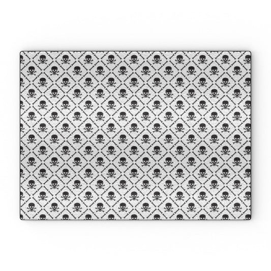 Skull and Crossbones Glass Chopping Board - Oh My Gothness
