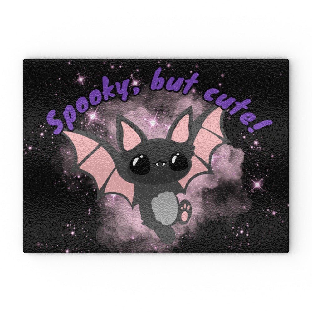 Spooky, but cute! Bat Glass chopping board - Oh My Gothness