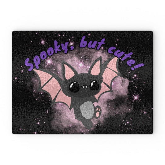 Spooky, but cute! Bat Glass chopping board - Oh My Gothness