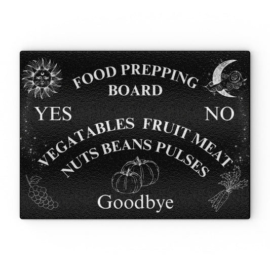 Tempered Heat Proof Glass Ouija Style Chopping Board - Oh My Gothness