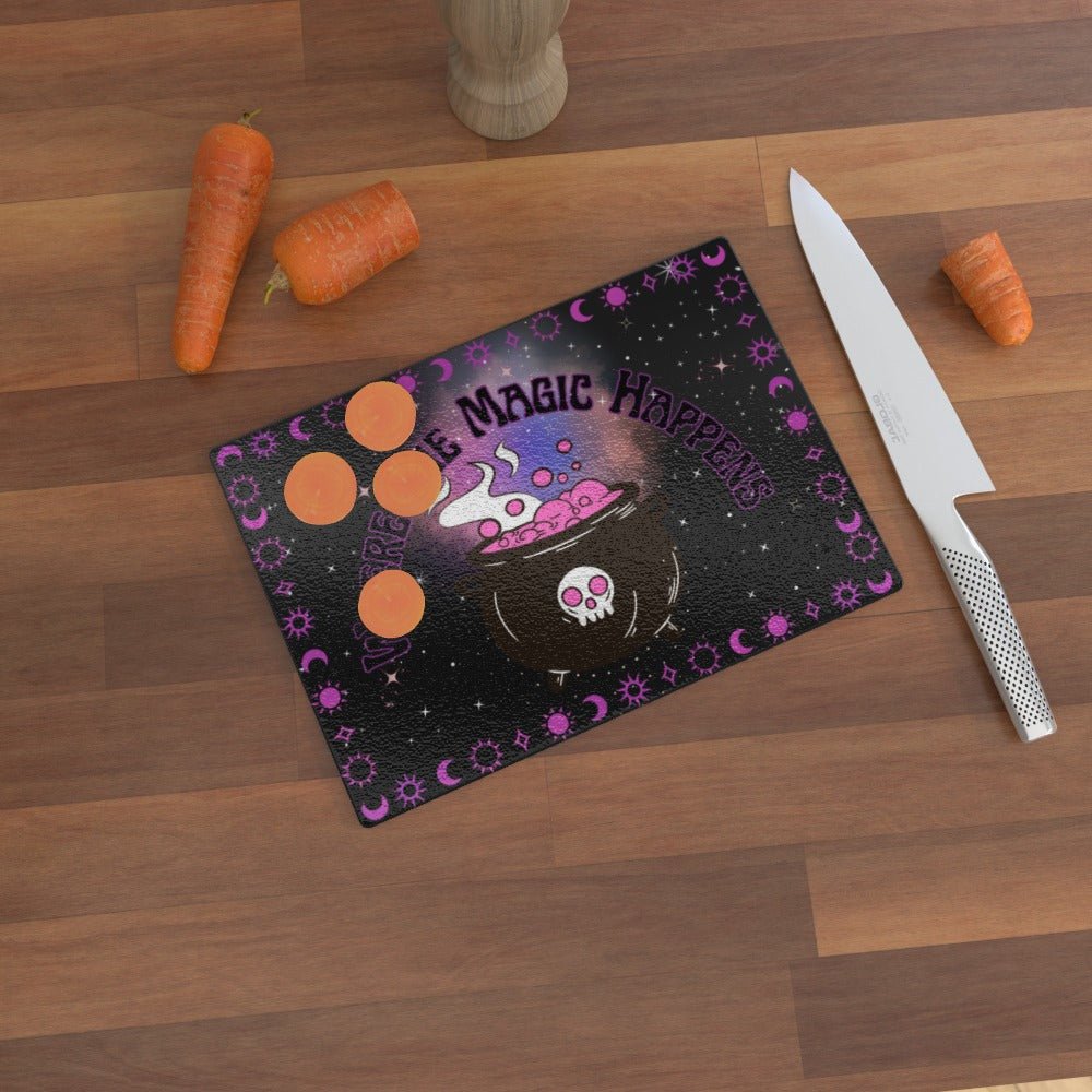 Where the Magic Happens Glass Chopping Board - Oh My Gothness