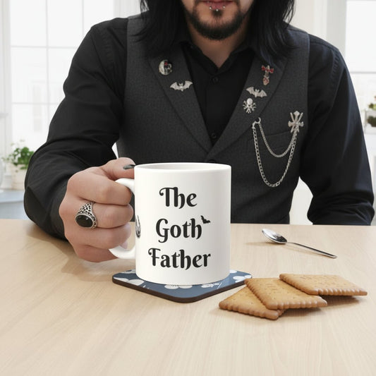 White 11 oz Cermaic Mug The Goth Father Mug Boxed Gift For Dad - Oh My Gothness