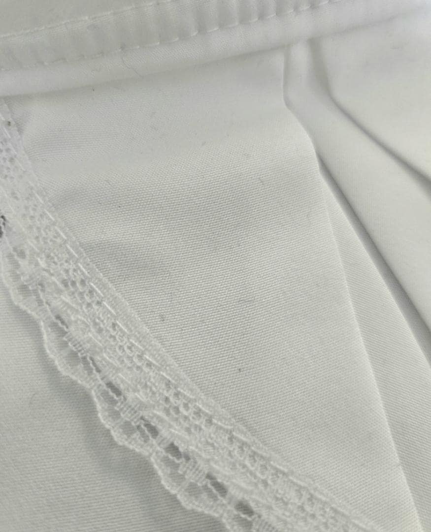 White Cotton Jabot Cravat With Lace Neck Frill - Victorian Steampunk Wedding Whitby Gothic - Oh My Gothness