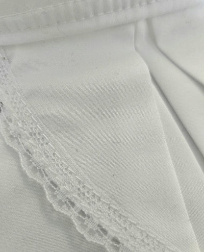 White Cotton Jabot Cravat With Lace Neck Frill - Victorian Steampunk Wedding Whitby Gothic - Oh My Gothness