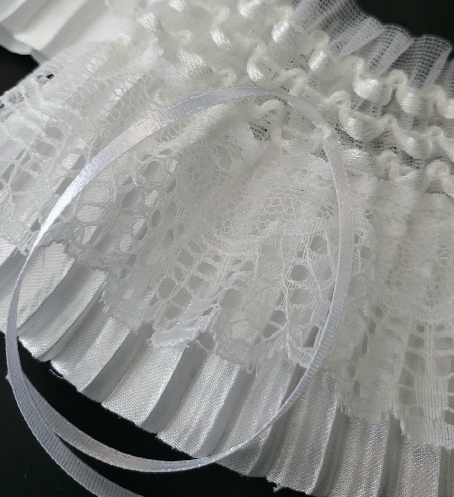 White Ruffled Lace Wrist Cuffs - Whitby Victorian Goth Style - Oh My Gothness